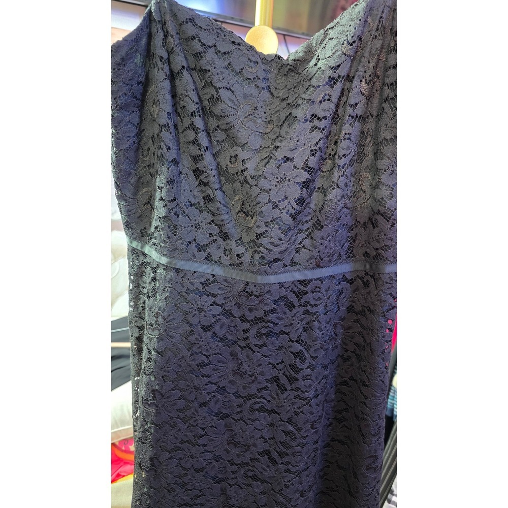 Ann Taylor Black Lace sweetheart Neck Midi Dress NWT Size 6 - Picture 3 of 10